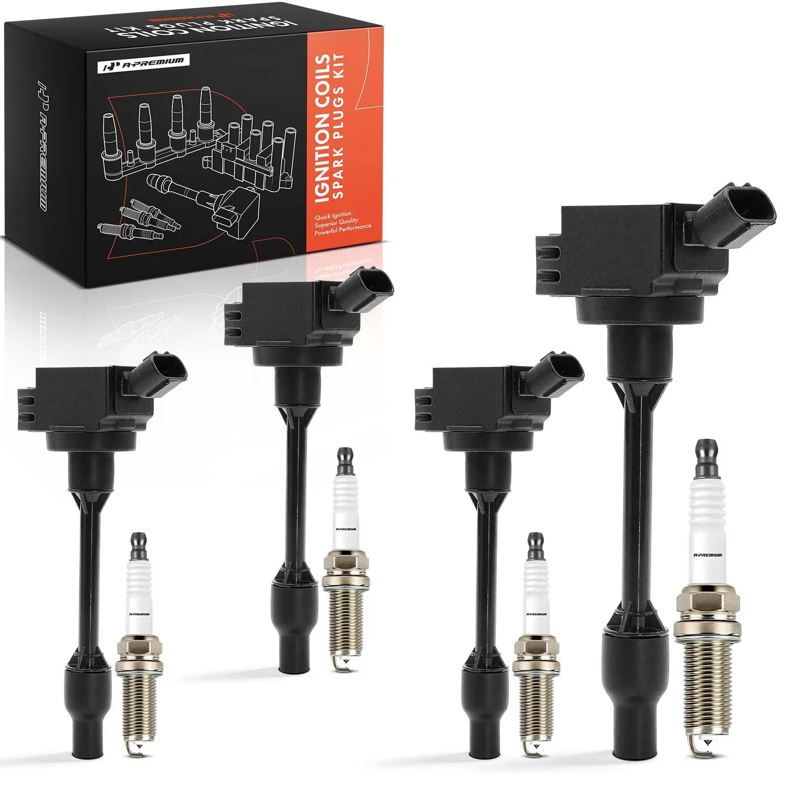 A-Premium 4x Ignition Coils & 4x Iridium Spark Plug Kit for Toyota Camry 18-24 Corolla RAV4