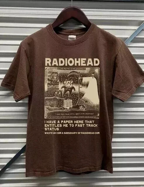 

Американская винтажная футболка Radiohead Vintage 90-х годов, винтажная концертная футболка, новая летняя мужская и женская уличная одежда