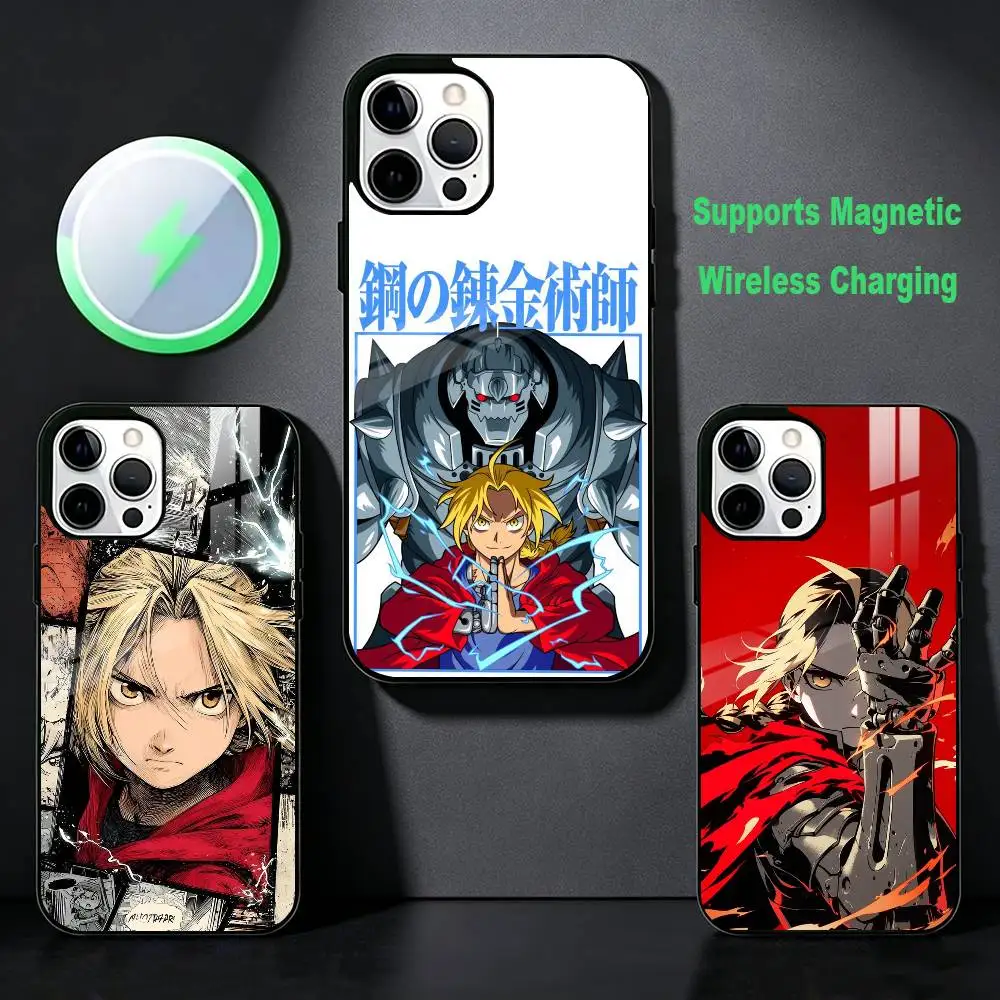 F-Fullmetal Cool AlchemistS Phone Case For iPhone 17 16 15 14 13 12 Pro Max Plus for Magsafe Wireless Magnetic Cover