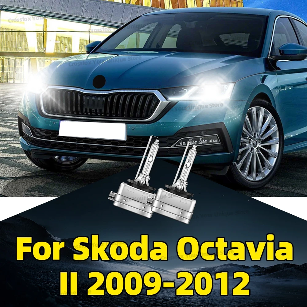 

2 шт. для Skoda Octavia II 2009 2010 2011 2012 быстро яркие HID ксеноновые лампы 6000K 8000K 10000K фары D1S 35W аксессуары