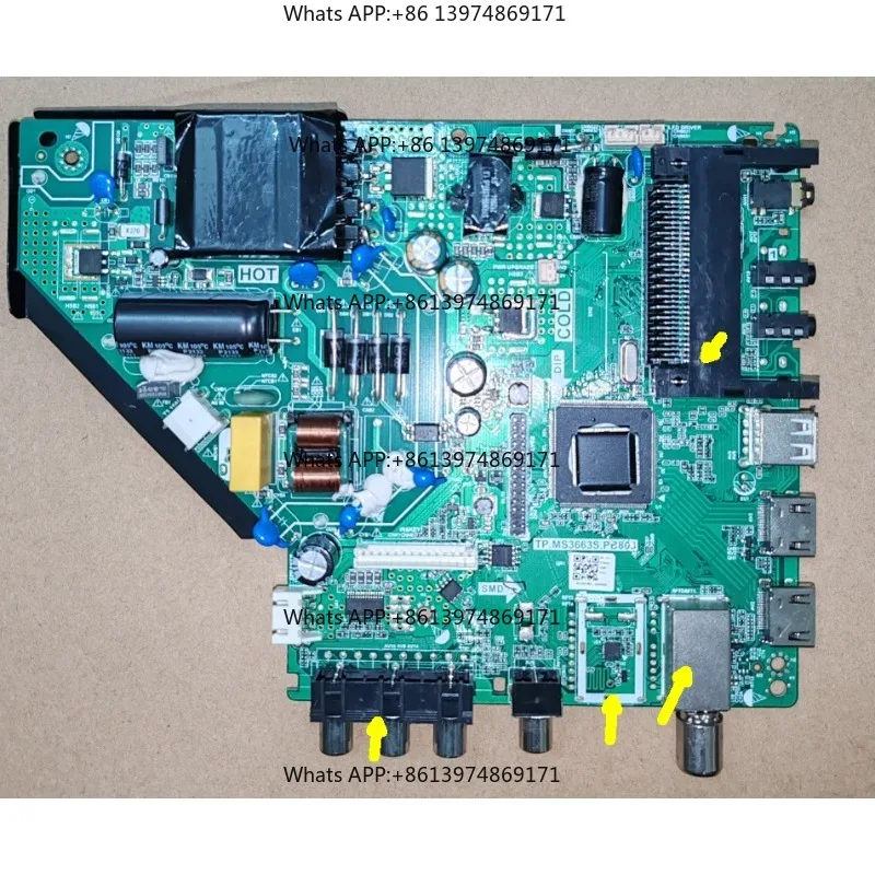 TP.MS3663S.PB803  Three in one TV motherboard   Multiple interface specifications verification photos