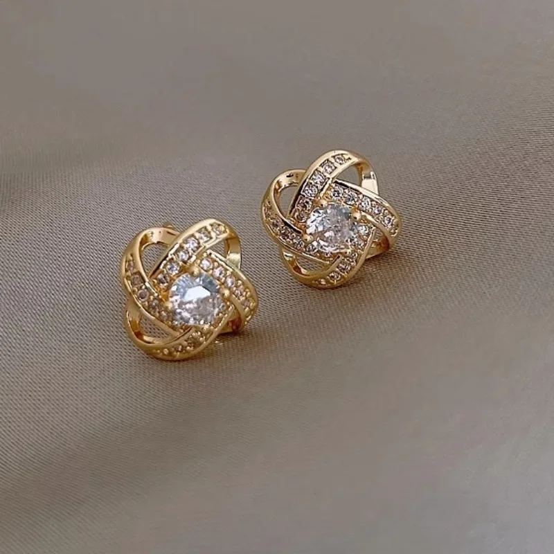 Zircon Earrings Fashionable Women's Fashion Trend Personalized Luxury Brand Design Beads Ear Stud Classic Jewelry Accessories image 4