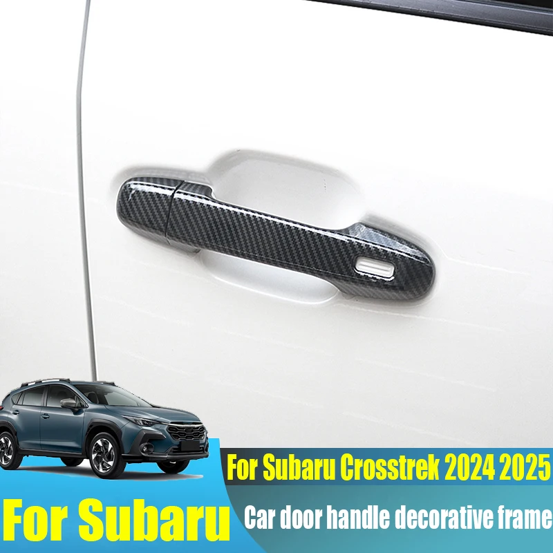 

For Subaru Crosstrek 2024 2025 modified car door handle door bowl decorative frame car exterior decoration products ABS material