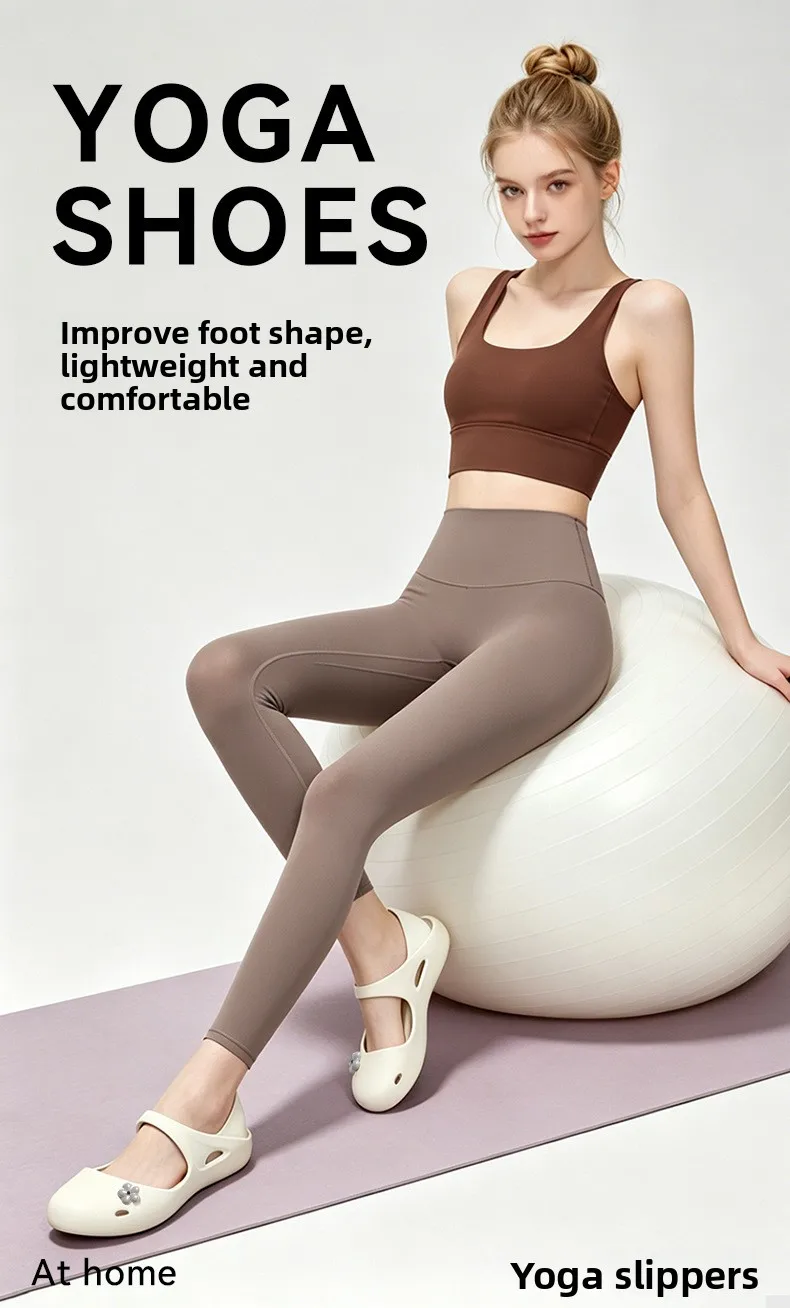 Sandales de yoga à soutien de la voûte plantaire pour femmes, nouvelles chaussures d'été pour l'entraînement sportif, antidérapantes, respirantes, silencieuses, légères, souples et perforées
