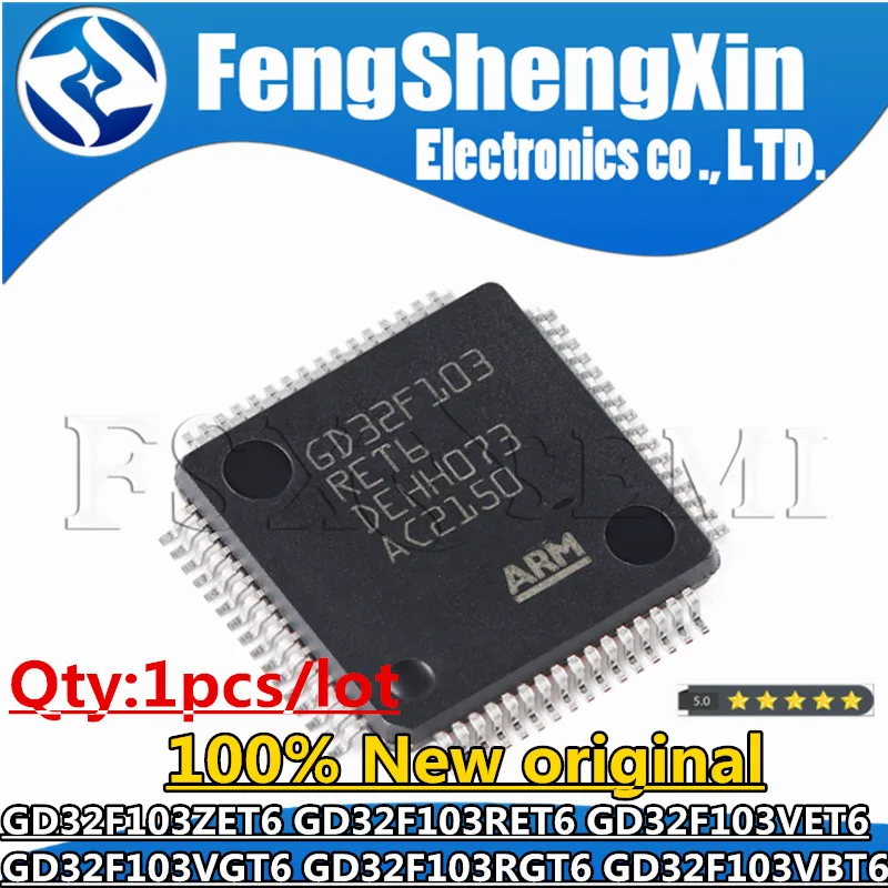 1pcs 100% New GD32F103ZET6  GD32F103RET6 GD32F103VET6 GD32F103VGT6 GD32F103RGT6 GD32F103VBT6 QFP Chips