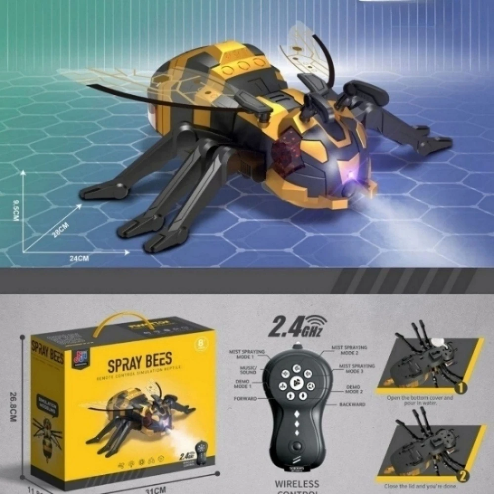 Afstandsbediening Spuiten Insectenspeelgoed Bijenspin Libel Octopus Kindercadeauspeelgoed Educatief Interactief Speeltijd
