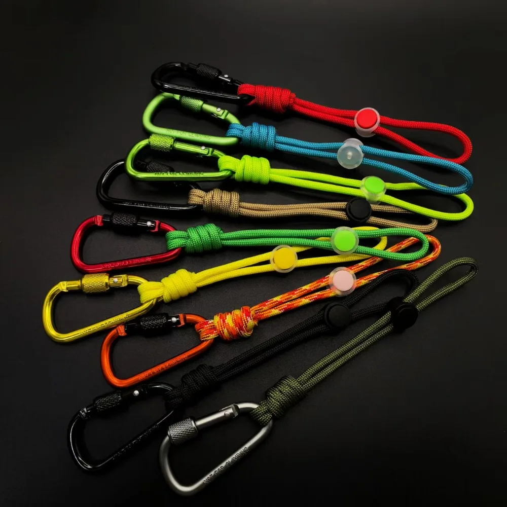 Portable Paracord Keychain Lanyard Creative Multifunctional Outdoor Water Bottle Buckle Hook 18cm EDC Quick Hanging Buckle