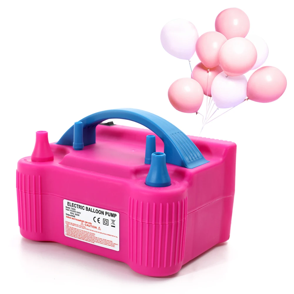 220V-240V Electric High Power Two Nozzle Air Blower Balloon Inflator Pump Fast Portable Inflatable Tool