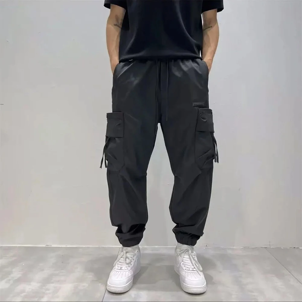 Autumn American Style Street Fashion Wear Style High-End Heavy Zipper Multi-Pocket Cuffs Versatile Casual Workwear Trousers Men