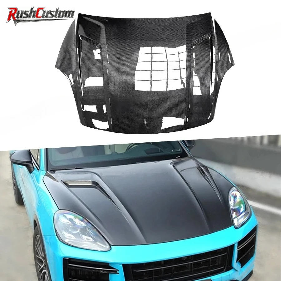 

Carbon fiber Hood For Porsche Cayenne 9Y0 2018+ engine cover carbon fiber cover engine cover Replace the installation Body Kit
