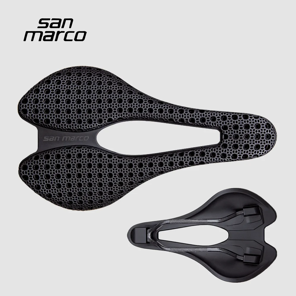 

Велосипедное седло San Marco 3D-печатное для шоссейных и горных велосипедов, 245*141 мм, с карбоновыми направляющими, дышащее, комфортное, запчасти для велоспорта
