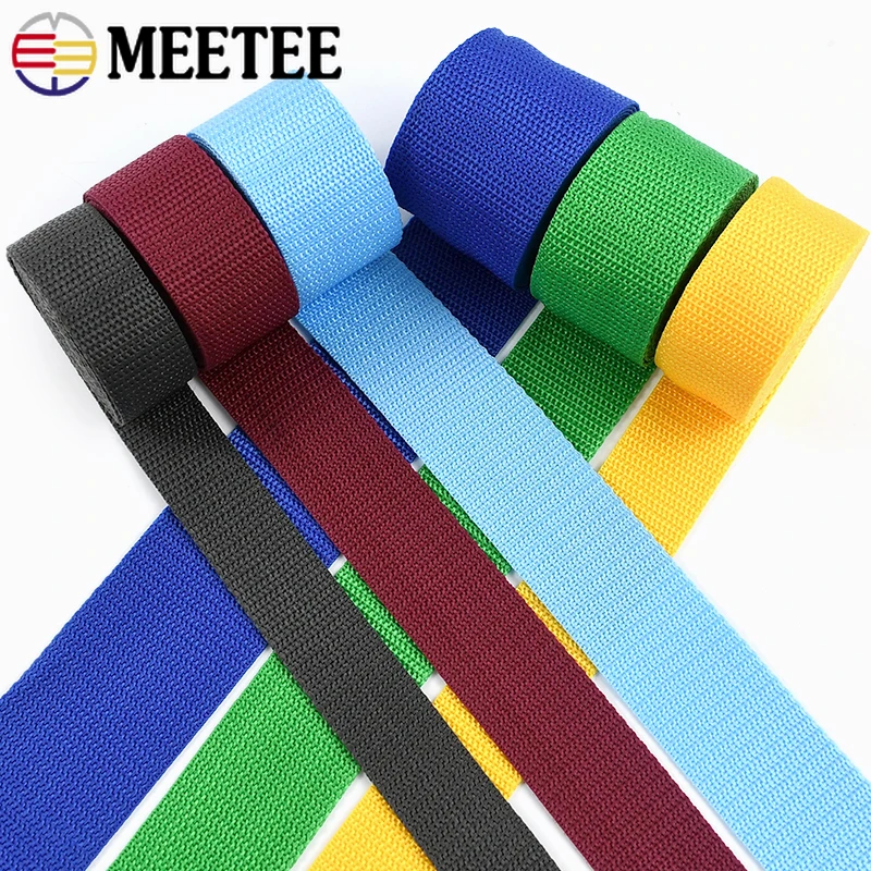 10 متر Meetee 20-50 مللي متر البولي بروبلين PP حزام حزام حقيبة يد الشريط العصابات الملابس حقيبة أشرطة طوق بكلاب أحزمة الأمان DIY بها بنفسك اكسسوارات #5