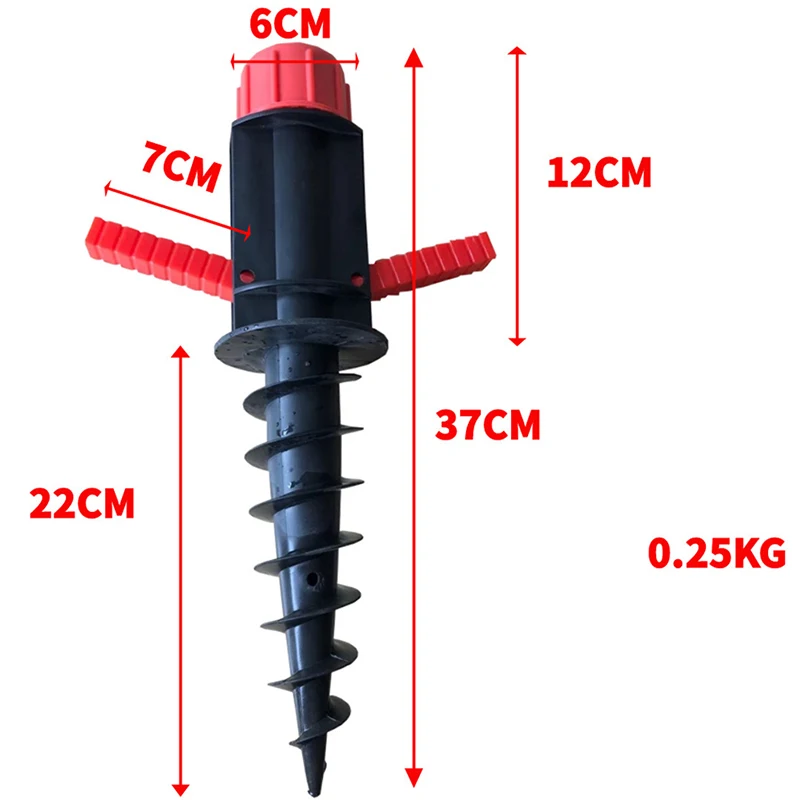 Beach Umbrella Sand Stand, Portable Plastic Umbrella Grass Stand Base Holder- Fits Fishing Rod, Umbrella Poles in 32mm Diameter