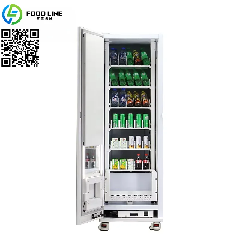 Customized Wholesale Smart 32 Inch Touch Screen Cold Refrigerated Snack Drink Vending Machine with Elevator Lift