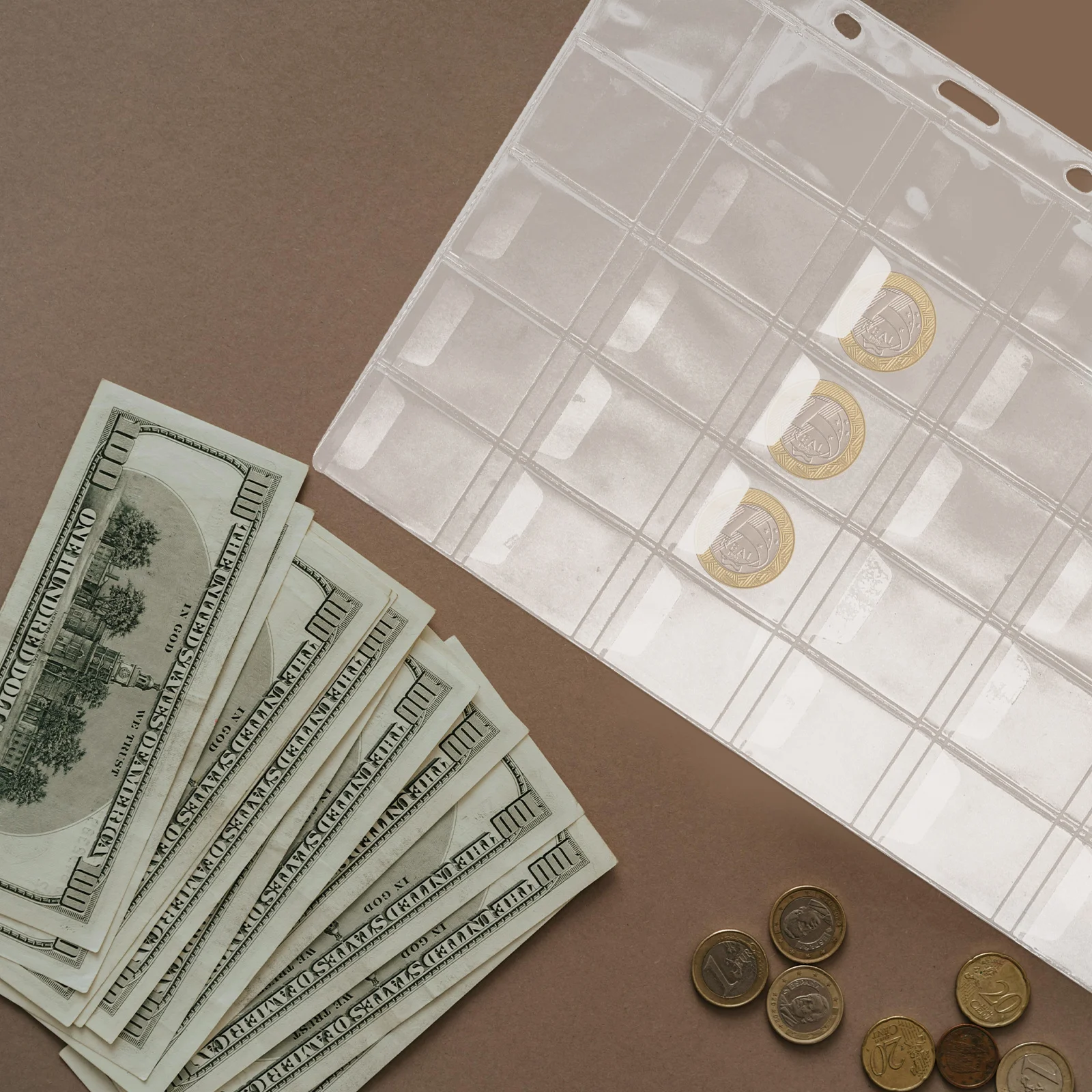 

Collection Pages Transparent Plastic Coin Binder Inserts For Collectors Coin Storage Sleeves Album Organizer Holder