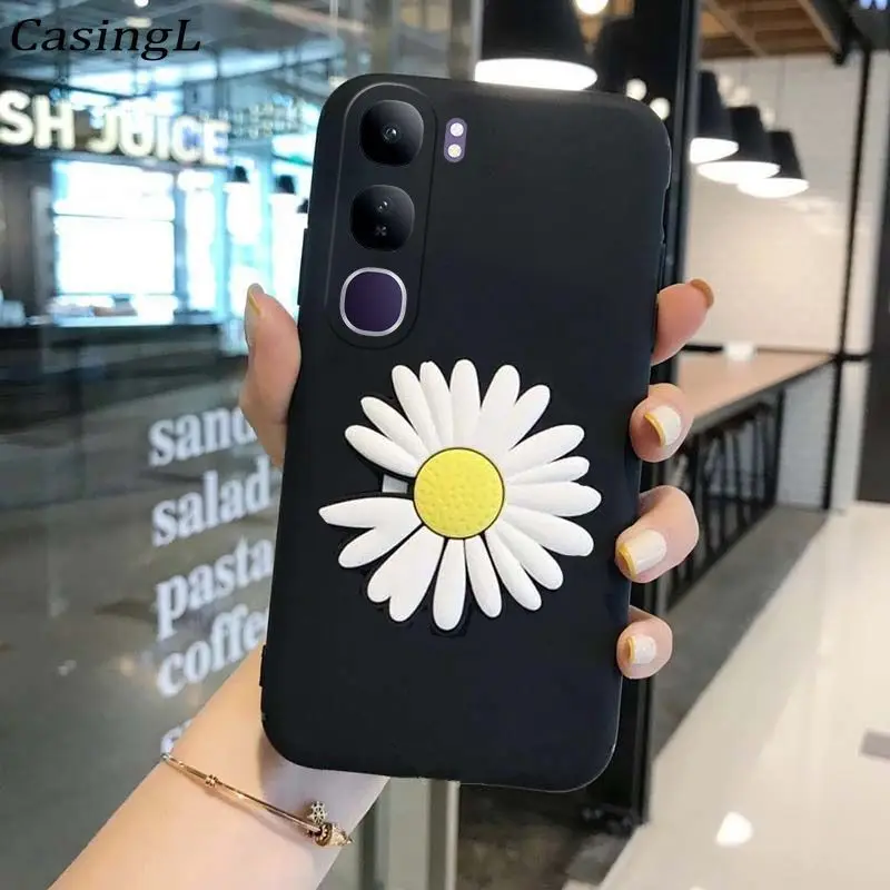 For vivo V40 Lite 4g/5G Prov40 vivo Case Chrysanthemum Ring Silicone Soft Shell For VIVO V40 pro V 40 v40 lite 4G Back Cover