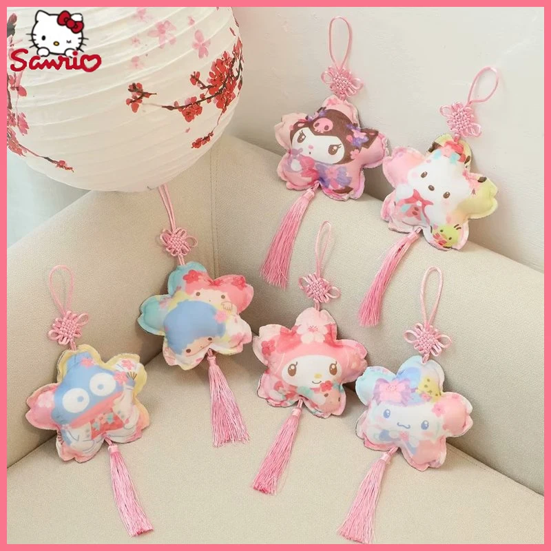 

Sanrio девушка сердце порошок Сакура Kuromi пентаграмма плюшевая сумка подвеска Украшение для спальни Key школьная сумка Подвеска гостиная