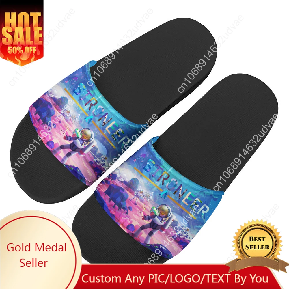 

Astroneer Sandals Home Slippers Water Shoes Men Women Teenagers Children Sandal Bathroom Beach Pool Custom Made Summer Slipper