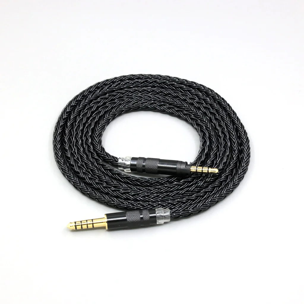 Black Braided 16 Core HIFI Audio Earphone Cable For Rode NTH-100m NTH-100 over-ear headphone 8856