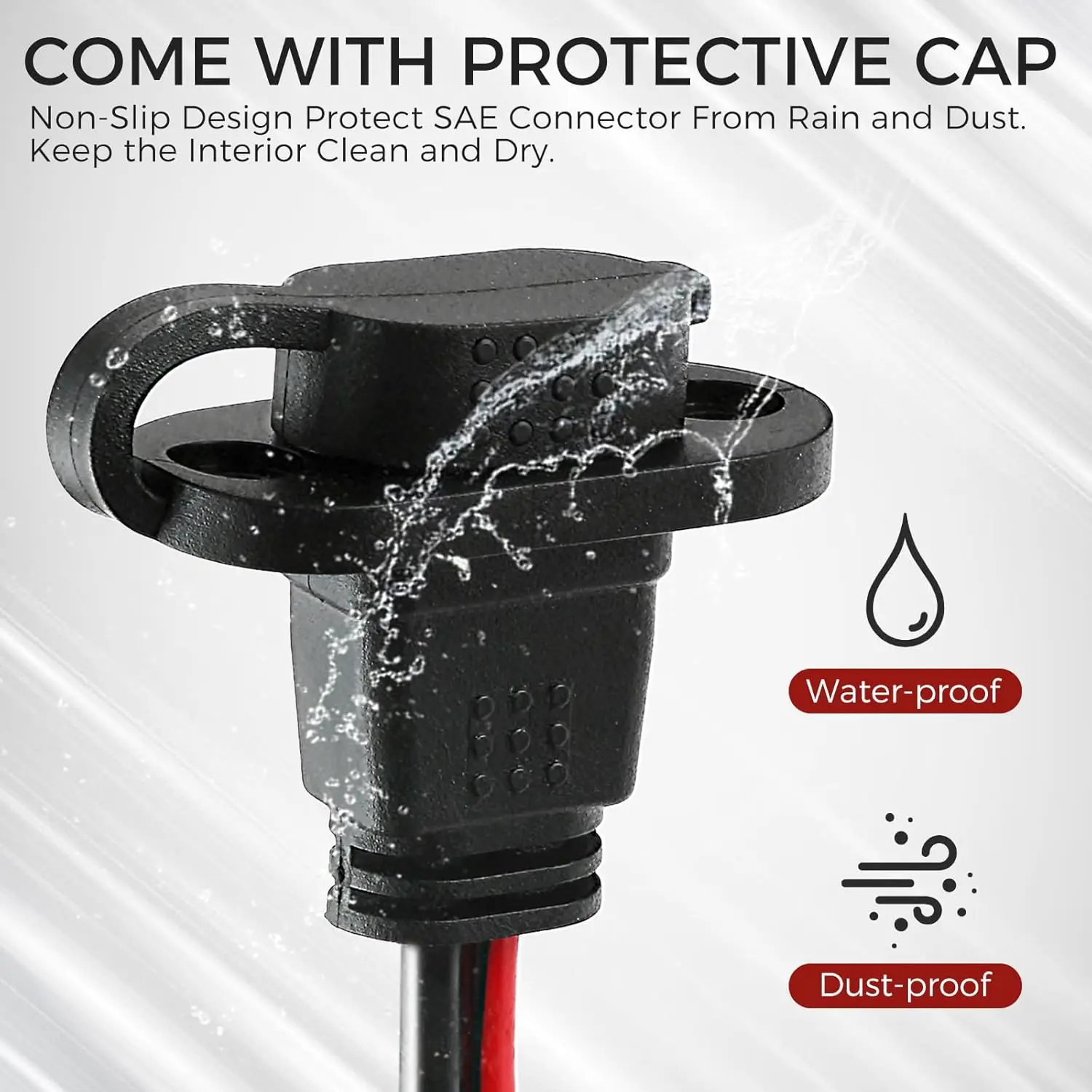 2 قطعة SAE موصل سريع يسخر 12AWG SAE محول ذكر التوصيل إلى أنثى المقبس كابل لشاحن بطارية مولد الطاقة الشمسية #4