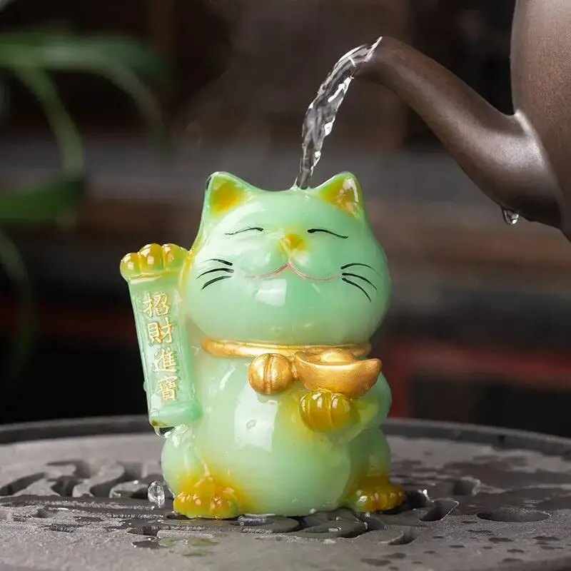 Color-changing Fortune Cat Internet Celebrity Cute Adorable Tea Pet Ornament 