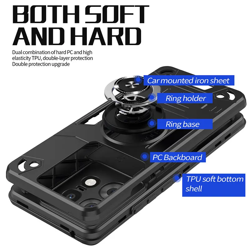 حافظة هاتف موتورولا موتو إيدج 50 60 ستايلس فيوجن NEO Pro 5G، درع 360 ° حلقة دوارة تدعم الغطاء الواقي المقاوم للصدمات #2