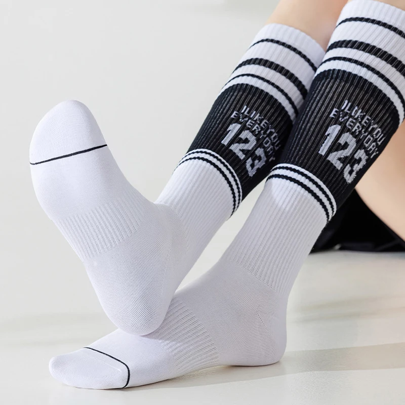 Women Compression Socks Girls Non-slip Knee High Mountaining Female Cotton Sports Socks for Running Cycling Football Marathon