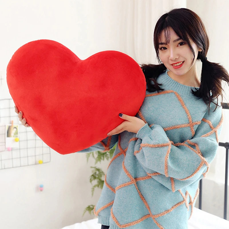 Heart Shaped Pillow Livingroom Cushion Bedroom Sleeping Pillow Plush Toy Doll Lover Gift Wedding Heart Shaped Gift Sofa Decor방석