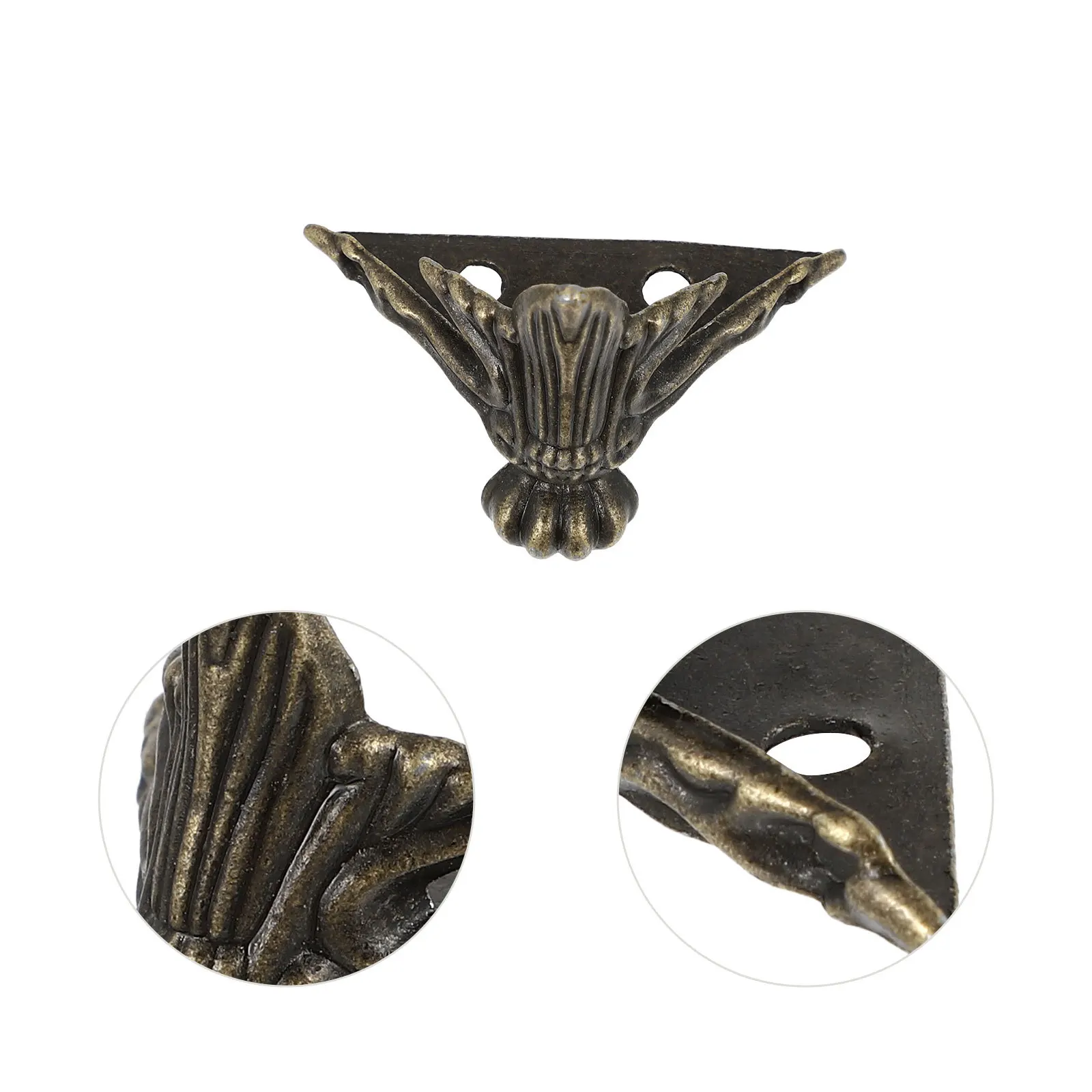 

20Pcs Furniture Base Legs Zinc Alloy Retro Box Feet Case Decoration Jewelry Wooden Box Support Legs Screws Included