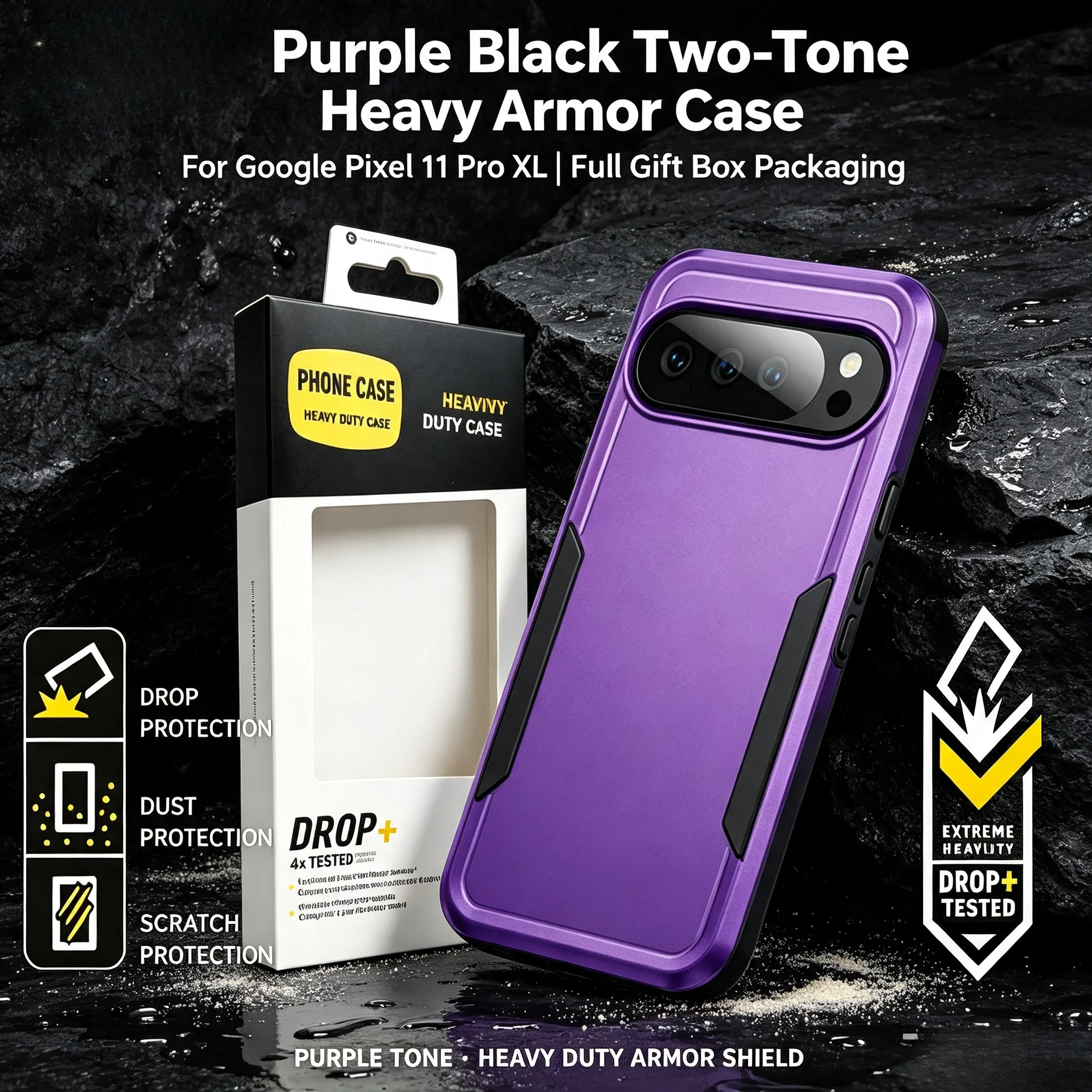 Shockproof Military Grade Hybrid Armor OTT-BOX Outdoor Cover For Google Pixel 11 10 9 Pro XL 10A 9A 8 7 Pro Rugged Protect Case