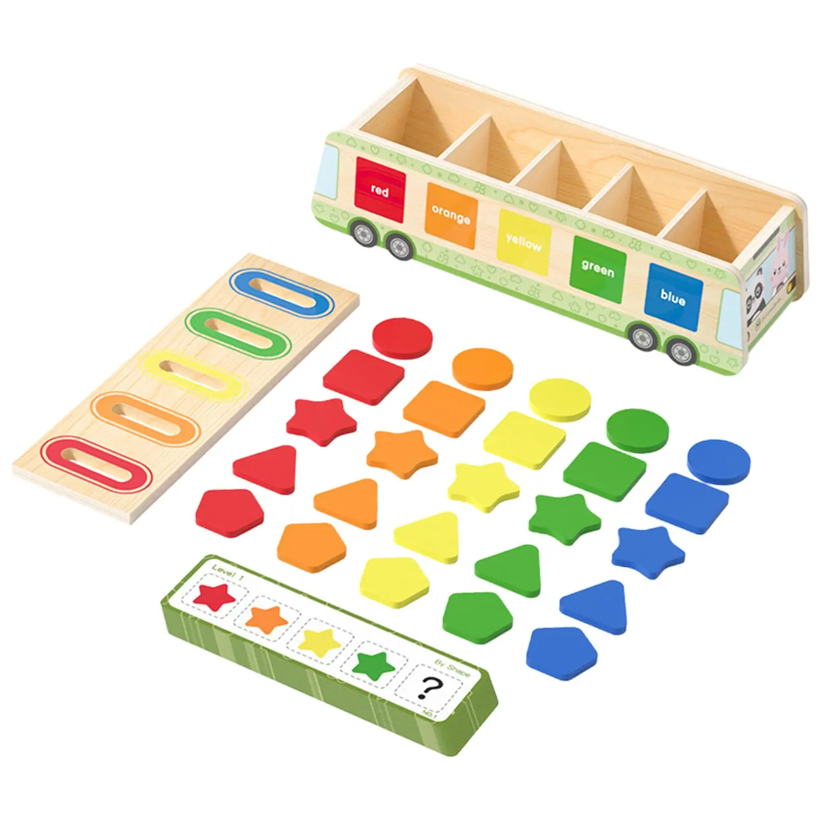 Wooden Color and Shape Sorting Toy Educational Toys for Kids Baby Gifts