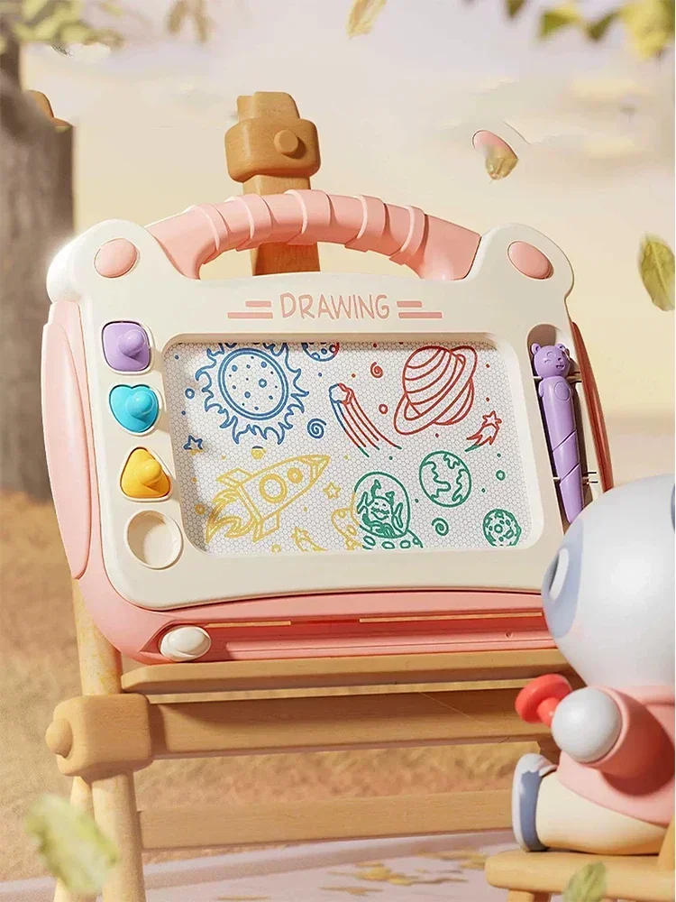 Planche à dessin de dessin animé pour bébé, Puzzle, planche d'écriture magnétique, jouet Graffiti, planche à dessin magnétique, jouet Montessori, cadeau pour enfants