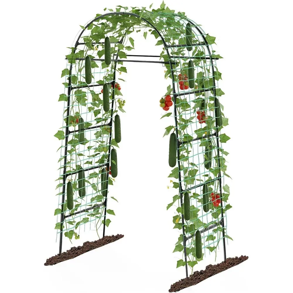 82 Tall Garden Trellis for Climbing Plants, Outdoor Vegetable Support, Tomato & Cucumber, Metal Vine Plant Stand, Wedding Garden