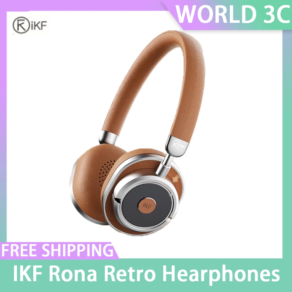 Ikf Rona Retro Headphones Wireless Portable Lightweight Headsets Stereo Bass Customization Headphones Sport Noise Reduction