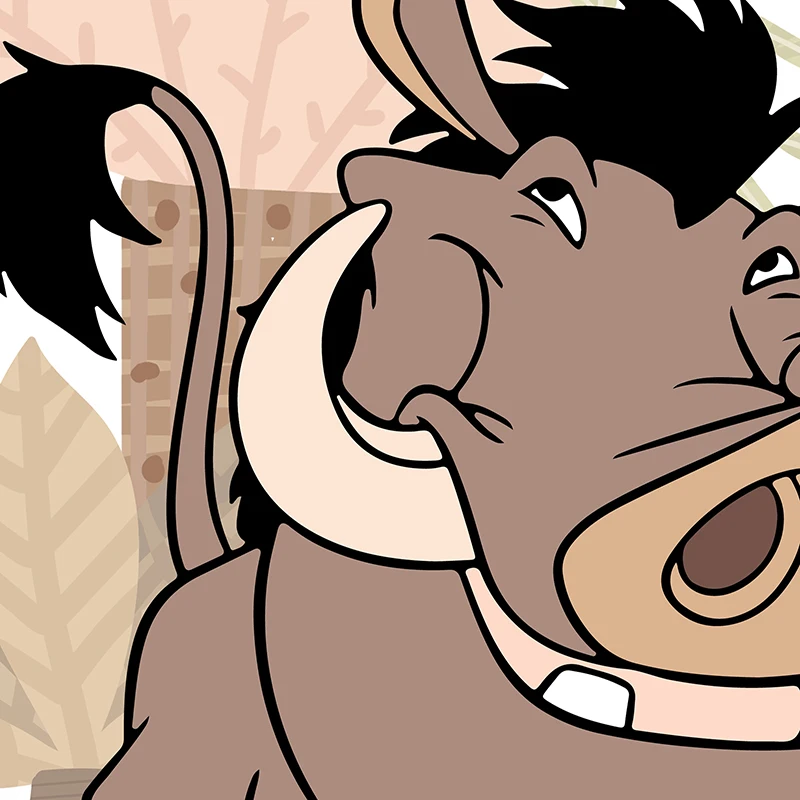 سيمبا والأصدقاء الفن يطبع الأسد الملك الملصقات الكلاسيكية الكرتون حائط لوح رسم صور الاستوائية ديكور غرفة الطفل