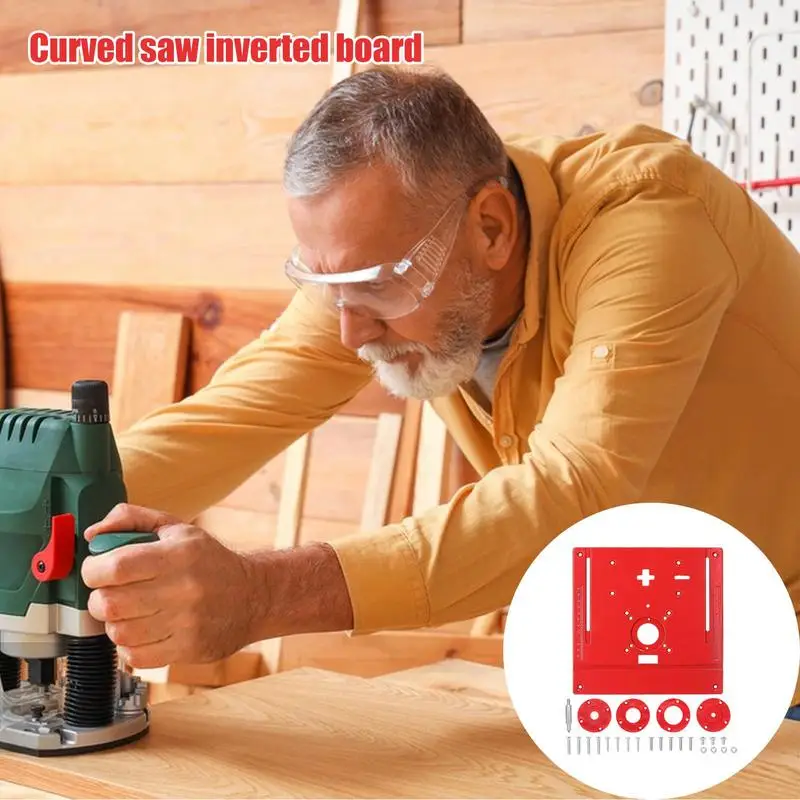 Tischplatte Router Montage platte Anti-Rost-Trimmen Router Platte Metall verstellbare Router Tischplatte elektrische Trimm maschine