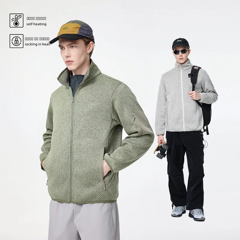 

ex Outdoor Повседневная вязаная куртка LAYNOS Faion Весна Осень Теплая подставка V-Ne Long Sve Полиэфирное волокно