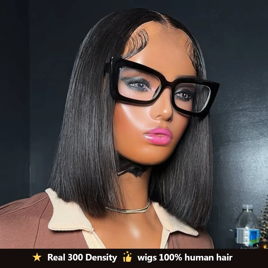 

Real 250 300 Density 13x4 Lace Frontal Bob wig 5x5 ready to go Glueless Wigs 100% Human Hair SDD Raw Vietnamese Pre Plucked wigs