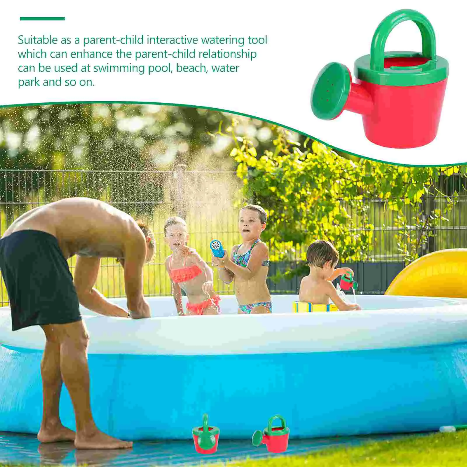 3 Pcs Watering Can for Kids Outdoor Toys Baby Washing Bath Sand Yellow