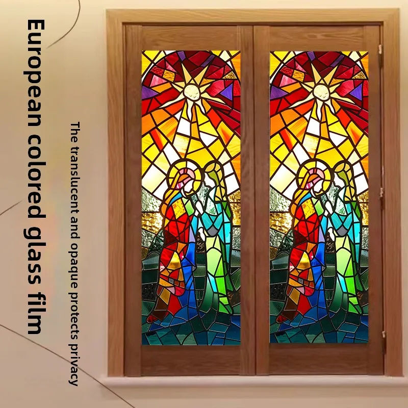 European-style Glass Film,Window Film,Stained Glass,Window Sticker,Window Privacy Film,Glass,Sticker，Static Cling,Home Furnish