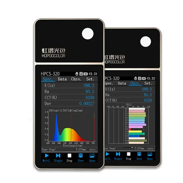 Lux Meter Light Spectrometer Hopoocolor HPCS320 Mini Handheld 380-780nm Spectral Illuminance Meter Lx Meter