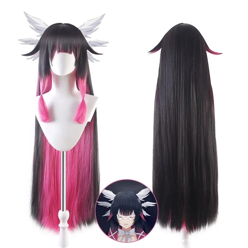 

110CM Anime Game Wigs Genshin Impact Fatui Cosplay Columbina Wig Long Gradient Heat Resistant Synthetic Hair Anime Party Wigs