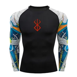 Compression Shirts for Men Long Sleeve Comics Spider Cosplay T-Shirt Superhero Top Elastic Fitness Sportwear Halloween Clothes