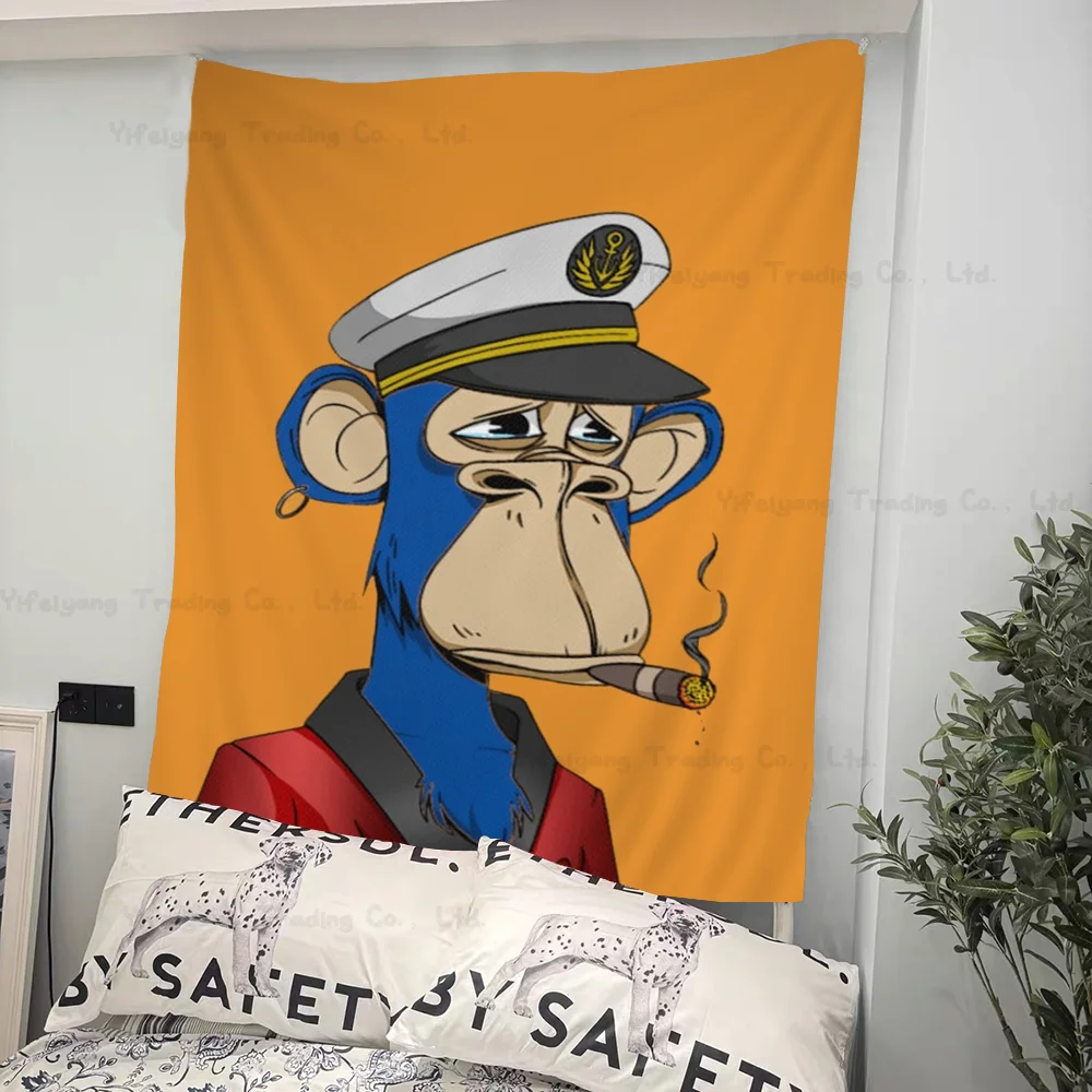 

Bored Ape Yacht Club DIY Wall Tapestry Hippie Flower Wall Carpets Dorm Decor Wall Art Decor