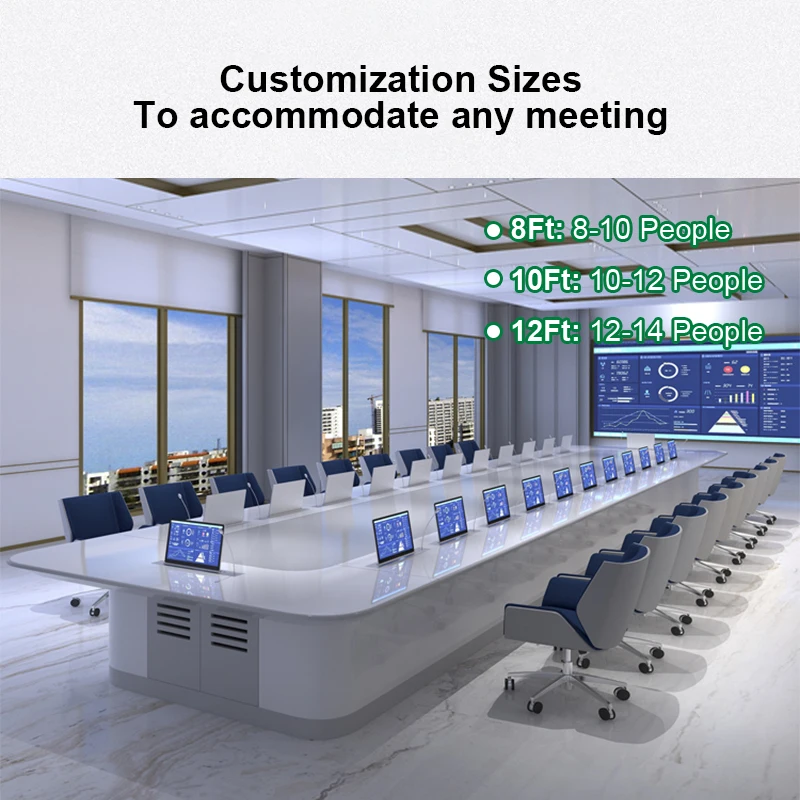 Zitai OEM ODM Custom Size Setaers Traditional Conference Tables Boardroom Desk Office Furniture Luxury Meeting Table