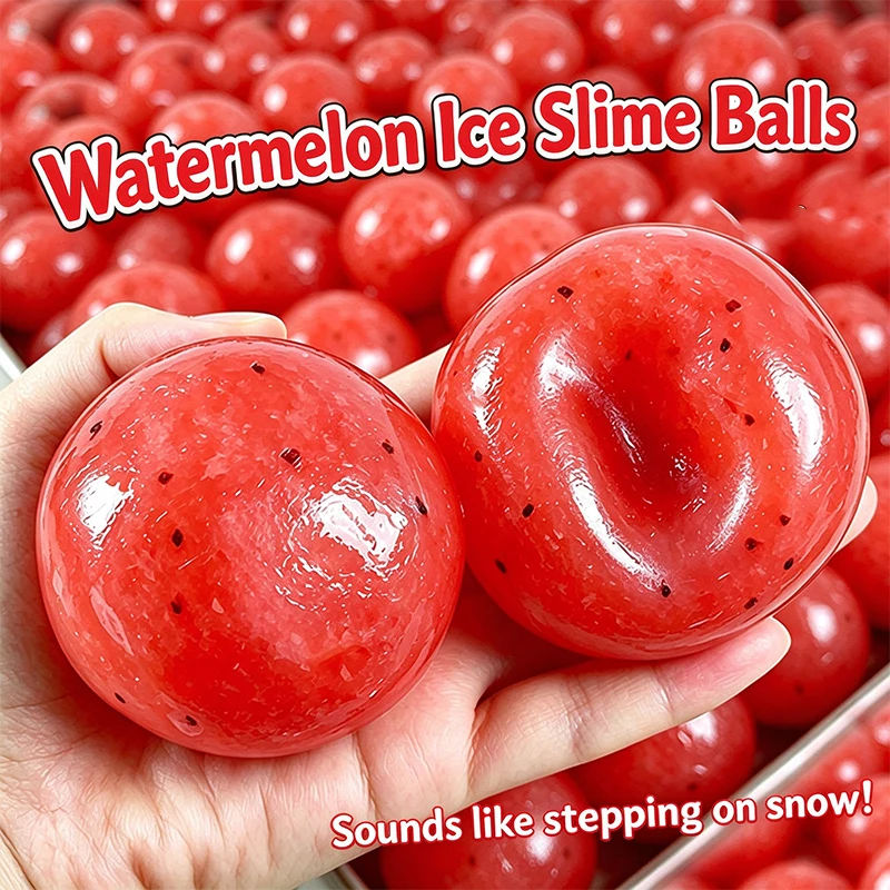 Squishy Watermelon Slushy Fidget Toy Soft Slow Rebound Squeeze Stress Ball Toys ASMR Anti Stress Release Hand Relax Toys