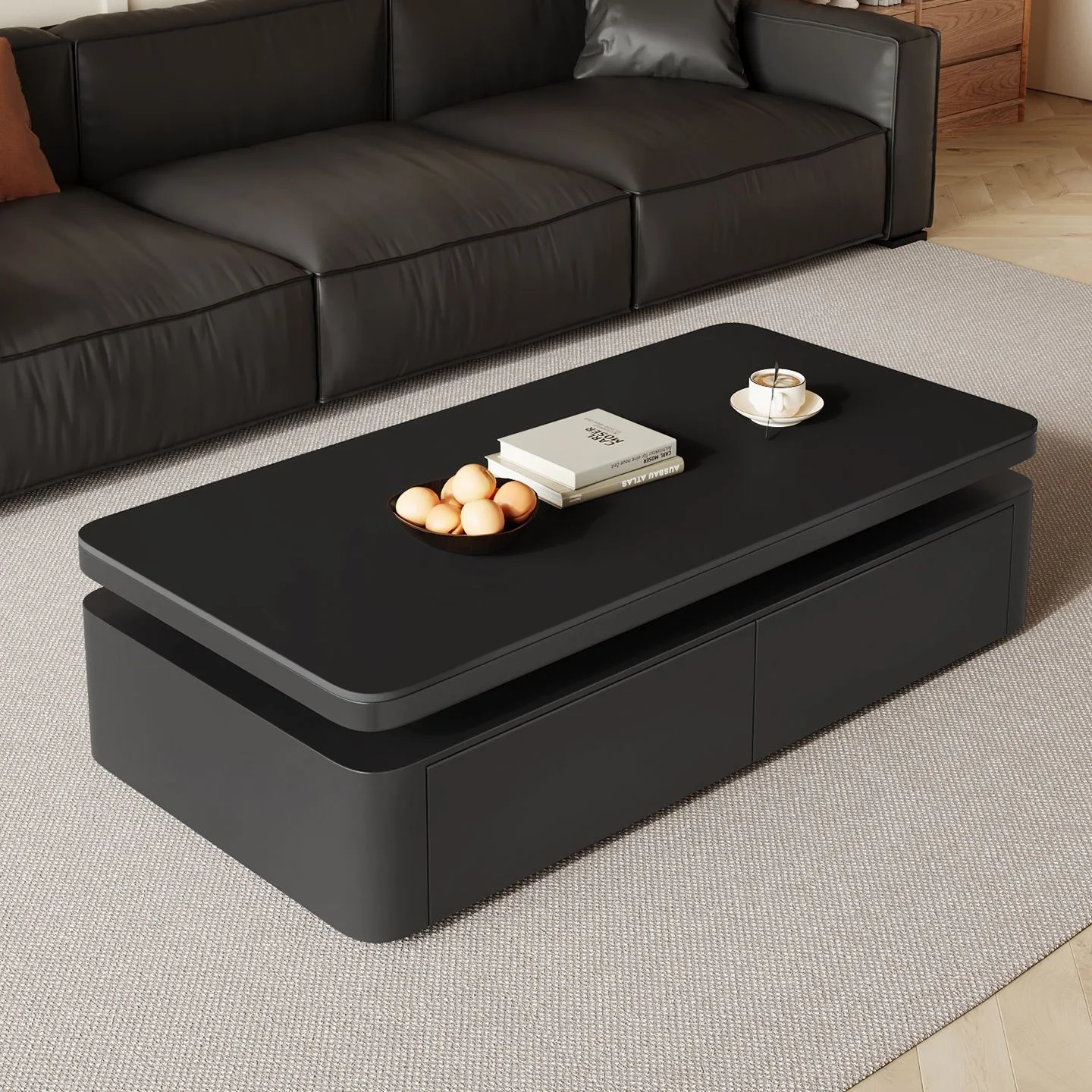 Rock slab coffee table living room household small apartment modern light luxury rectangular small table
