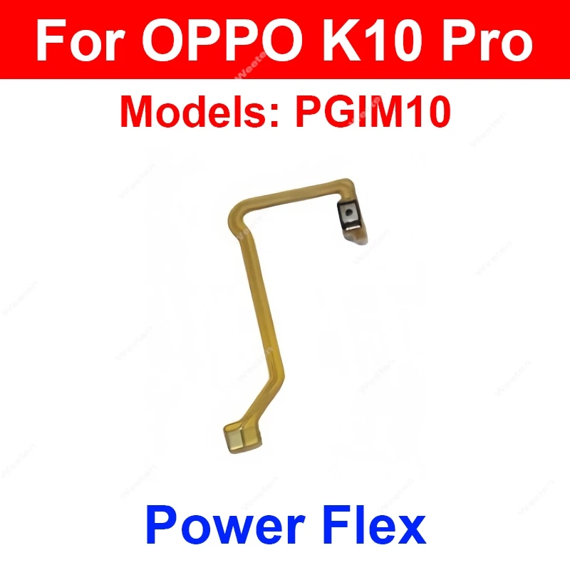 Power Volume Flex Cable For OPPO K9x K10 K10x Pro Vitality 4G 5G On OFF Power Voulme Side Buttons Keys Switch Flex Cable Parts