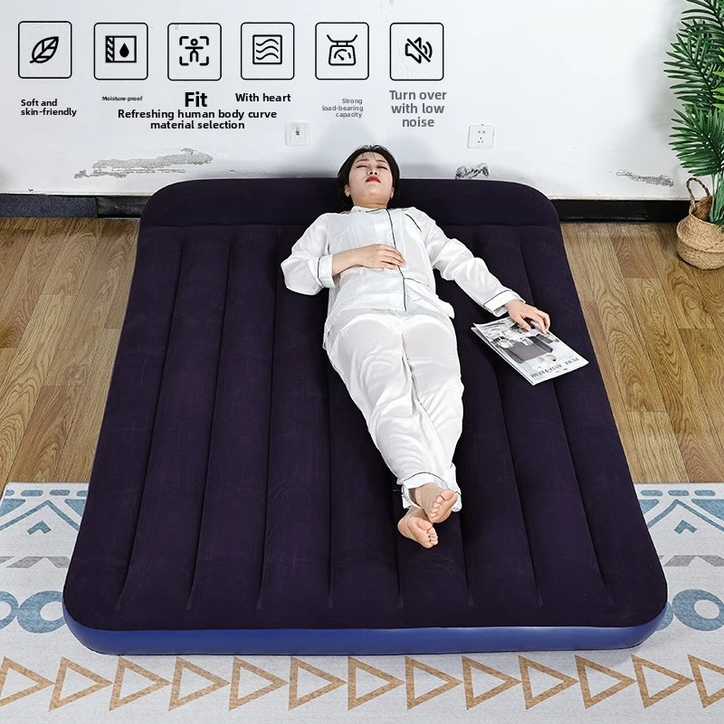 Tryhomy Double Sleeping Air Bed Inflatable Mat Outdoor Camping Mattress Adult Couple Light Portable Tent Moisture-Proof Beds New