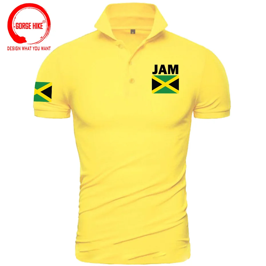 Jamaica Polo Shirts Men Short Sleeve Yellow Brands Printed for Country 2023 Cotton Nation Team Flag New Fashion JAM Jamaican Tee